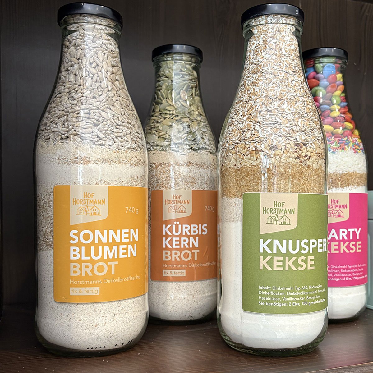 Etikettengestaltung Flasche Hof Horstmann