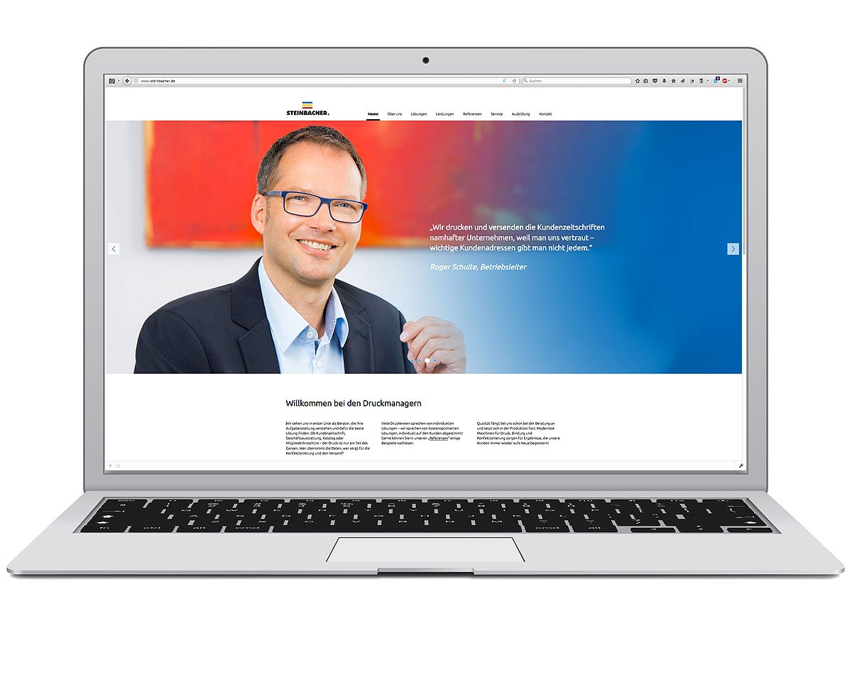 Website Steinbacher Druck Startseite