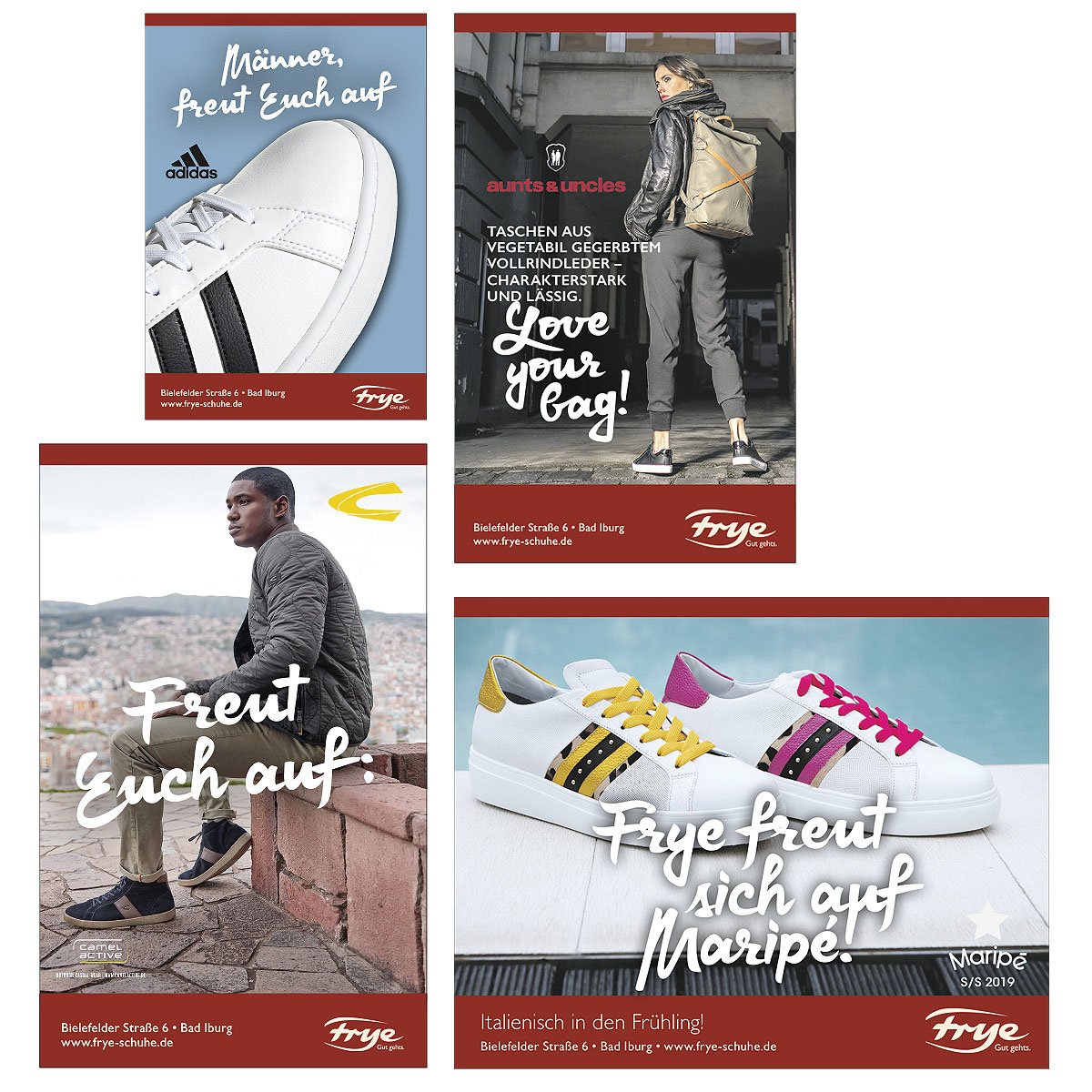 Werbeagentur B2C Printanzeigen Frye Schuhe
