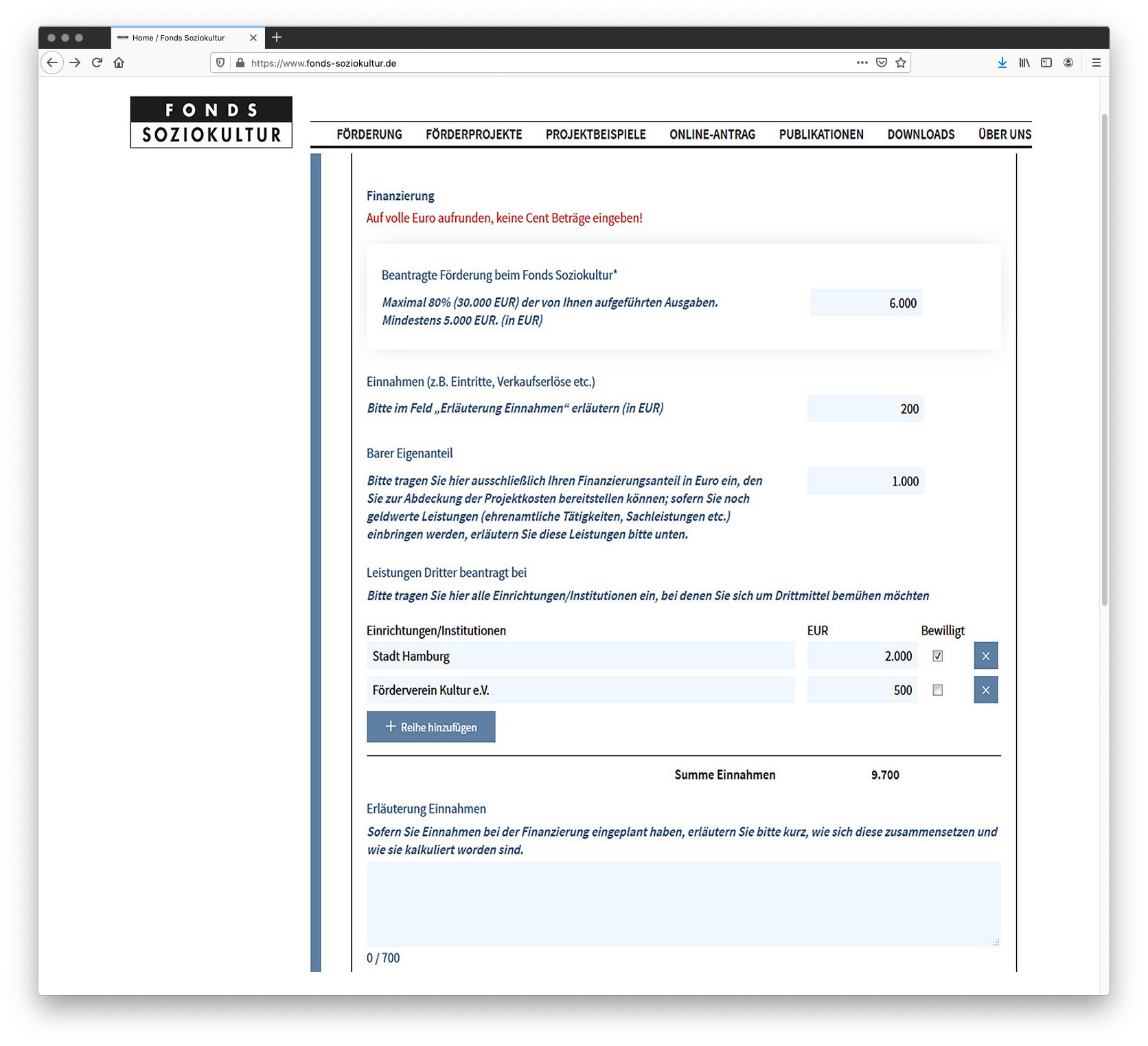 Online Antragswesen Berger, Perk und Partner