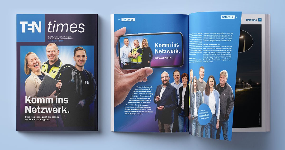 Recruiting für die Teutoburger Energien Netzwerk eG – Kundenmagazin