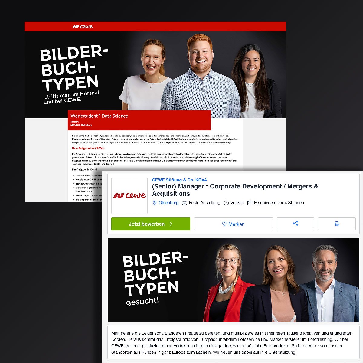 Berger Perk & Partner mit menschmark fuer CEWE Oldenburg